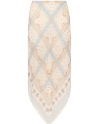 Anna Sui - Printed Chiffon Midi Skirt - Lyst