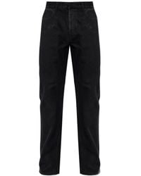 McQueen - Logo Patch Straight-Leg Jeans - Lyst