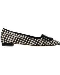 Manolo Blahnik - Pointed-Toe Ballet Flats - Lyst