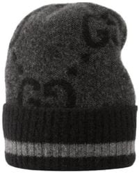 Gucci - Monogram Knitted Beanie - Lyst