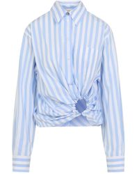 Sportmax - Palmizi Striped Poplin Shirt - Lyst
