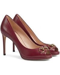 Gucci - Logo Open-Toed Heels - Lyst