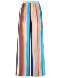 Fendi - Stripe-Print Silk Palazzo Pants - Lyst
