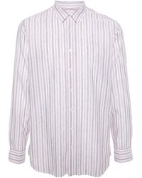 Lardini - Halo-Stripe Button-Up Shirt - Lyst