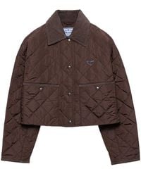 Prada - Lightweight Re-Nylon Cropped Blouson Jacket - Lyst