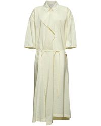 Lemaire - Gathered Asymmetric Midi Dresses - Lyst