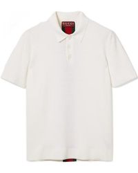 Gucci - Knit Wool Polo Shirt With Web - Lyst