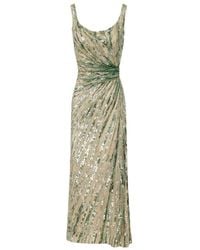 Valentino - Long Dress With Sequins Embellished - Lyst