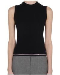 Thom Browne - Sleeveless Striped Ribbed Top - Lyst