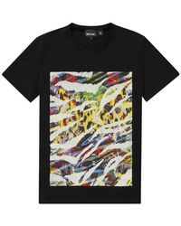 Just Cavalli - Printed T-Shirt With Round Neck - Lyst