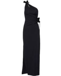 Coperni - Asymmetrical Cocktail Dress With Floral Appliqués - Lyst