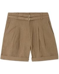 LeKasha - Pleated Linen Shorts - Lyst