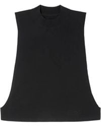MM6 by Maison Margiela - Cotton Jersey Sleeveless Top - Lyst