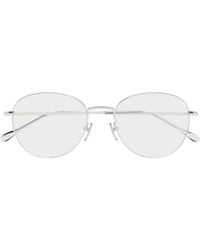 Gucci - Eyewear Oval Frame Glasses - Lyst