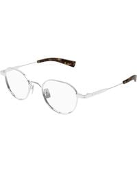 Saint Laurent - Sl 730 002 Optical Frames Metal Transparent Round - Lyst