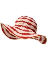 Fendi - And Crochet Cotton And Raffia Hat - Lyst