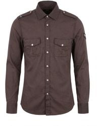 Gucci - Long-Sleeved Logo Shirt - Lyst