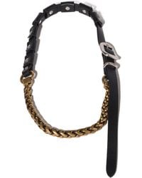 Miu Miu - Metal And Leather Necklace - Lyst