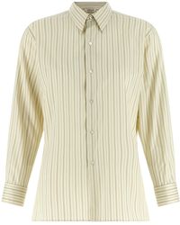 AURALEE - Striped Long-Sleeved Shirt - Lyst