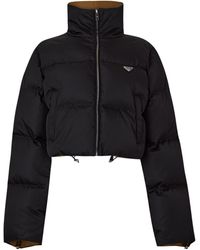 Prada - Standcollar Quilted Puffer Jacket - Lyst