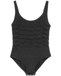 Nanushka - Textured Knitted Bodysuit - Lyst