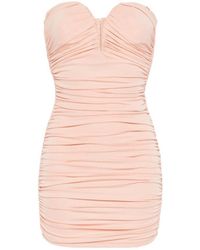 Elisabetta Franchi - Sweetheart-Neckline Ruched Mini Dress - Lyst