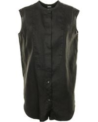 Aspesi - Buttoned-Up Sleeveless Top - Lyst