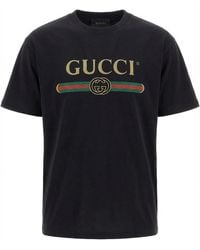 Gucci - Cotton Jersey And Silk T-Shirt With Print - Lyst