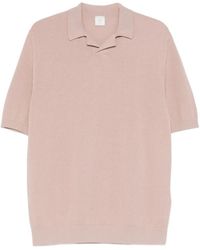 Eleventy - Textured Knit Polo Shirt - Lyst