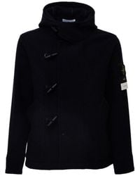 Stone Island - Logo Patch Toggle-Fastened Hooded Jacket - Lyst
