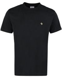 Marcelo Burlon - Embroidered Logo Organic Cotton T-Shirt - Lyst
