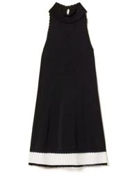 Twinset - Short Two-Tone Knit Dress - Lyst