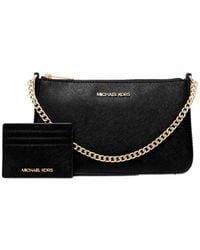 Michael Kors - Medium Saffiano Leather Shoulder Bag And Card Case Gift Set - Lyst