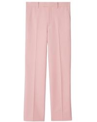 Burberry - Pressed-Crease Straight-Leg Tailored Trousers - Lyst