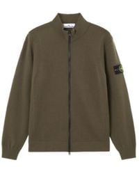Stone Island - 5100062 Zip-Front Patch Pocket Sweater - Lyst