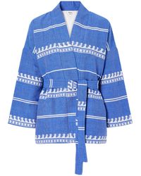 lemlem - Tie-Detailed Cotton-Gauze Jacket - Lyst