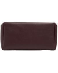 The Row - Squared Compact Silk Leather Clutch - Lyst