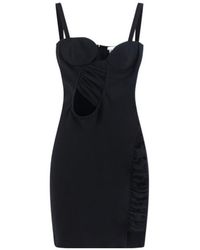 Nensi Dojaka - Asymmetric Ruched Cut-Out Mini Dress - Lyst