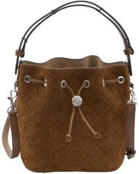 Tory Burch - T Monogram Top Handle Bucket Bag - Lyst
