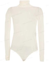Maison Margiela - Solidcolor Chiffon Longsleeve Bodysuit - Lyst
