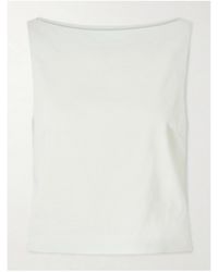 Theory - Linen-Blend Top - Lyst