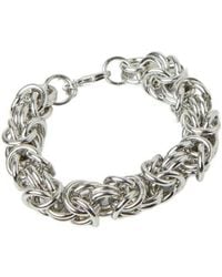Raf Simons Safety-pin Knot Chain Bracelet in Metallic for