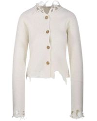 Haikure - Distressed Frayed Cardigan - Lyst