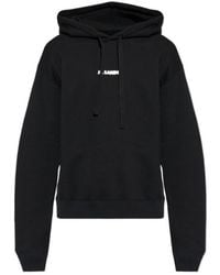 Jil Sander - Logo Printed Drawstring Hoodie - Lyst