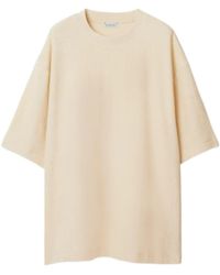 Burberry - Logo Jacquard Towelling-Finish Crewneck T-Shirt - Lyst