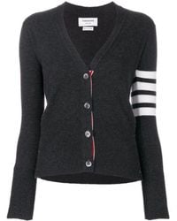 Thom Browne - 4-Bar V-Neck Cardigan - Lyst
