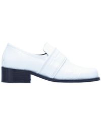 BY FAR - Embossed Round Head Loafers - Lyst