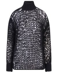 Ann Demeulemeester - High-Neck Knitted Jumper - Lyst