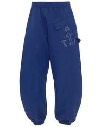 JW Anderson - Jw Anderson Anchor Logo Printed Twisted Joggers - Lyst