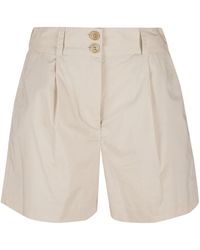 Woolrich - Pleat-Detailed Straight Hem Shorts - Lyst